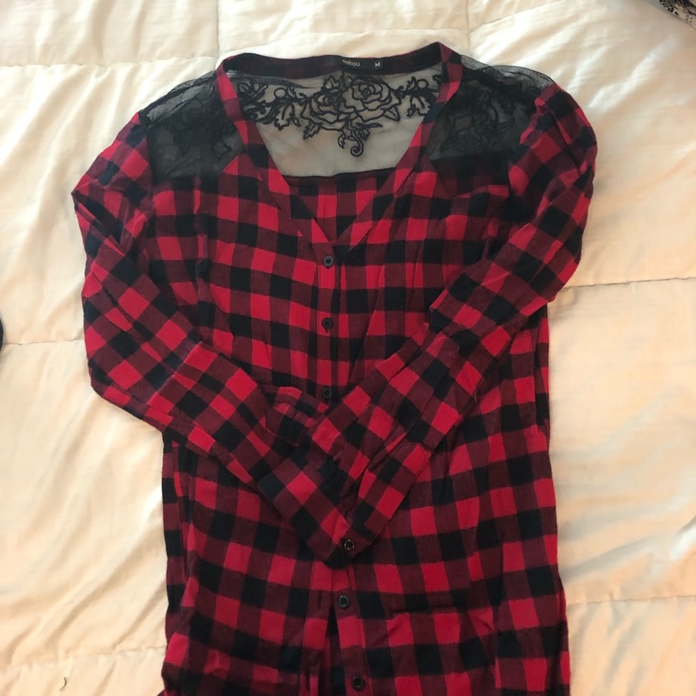 Lace flannel